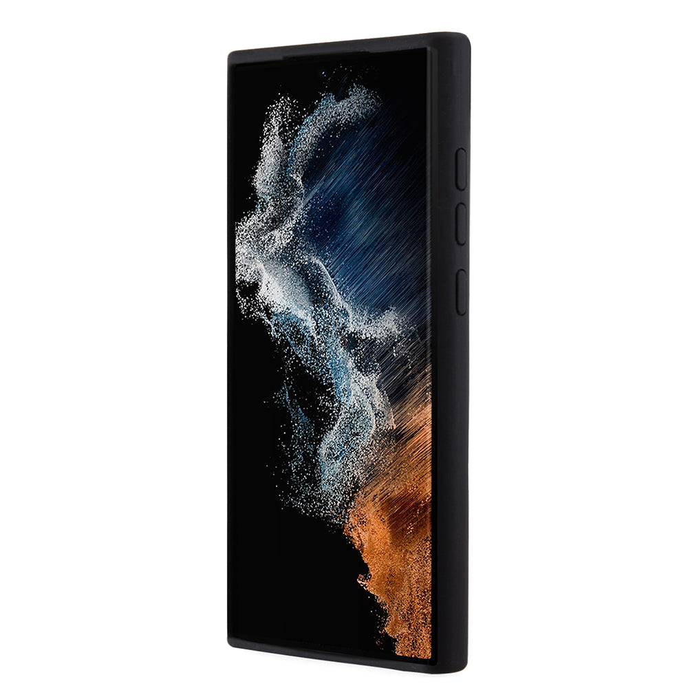 Husa pentru Samsung Galaxy S23 Ultra S918, Karl Lagerfeld, Silicone Ikonik Karl Metal, Neagra