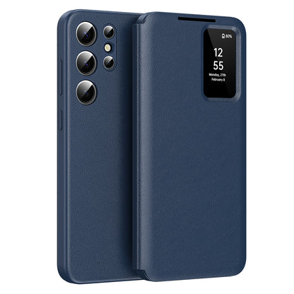 Husa pentru Samsung Galaxy S23 Ultra S918, Techsuit, SmartView, Albastra