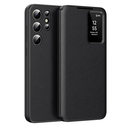 Husa pentru Samsung Galaxy S23 Ultra S918, Techsuit, SmartView, Neagra