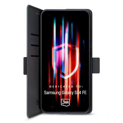 Husa pentru Samsung Galaxy S24 FE S721, 3MK, Wallet, Neagra