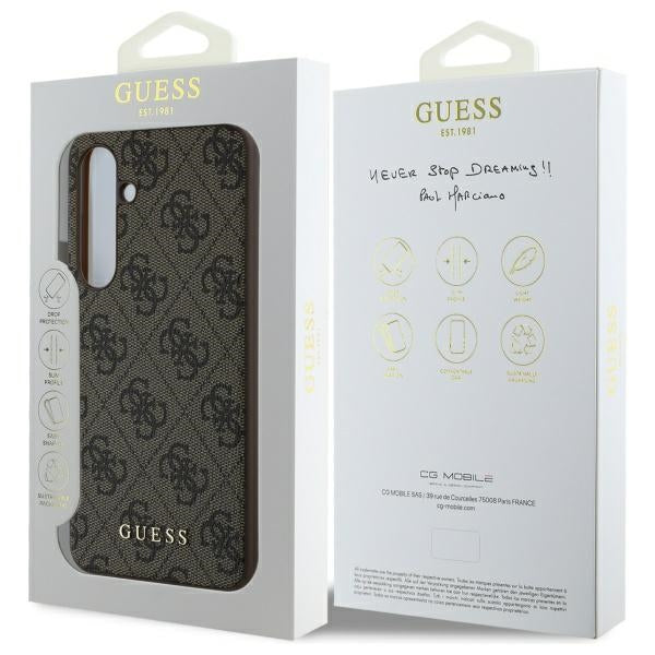 Husa pentru Samsung Galaxy S24 FE S721, Guess, 4G Charm, Maro