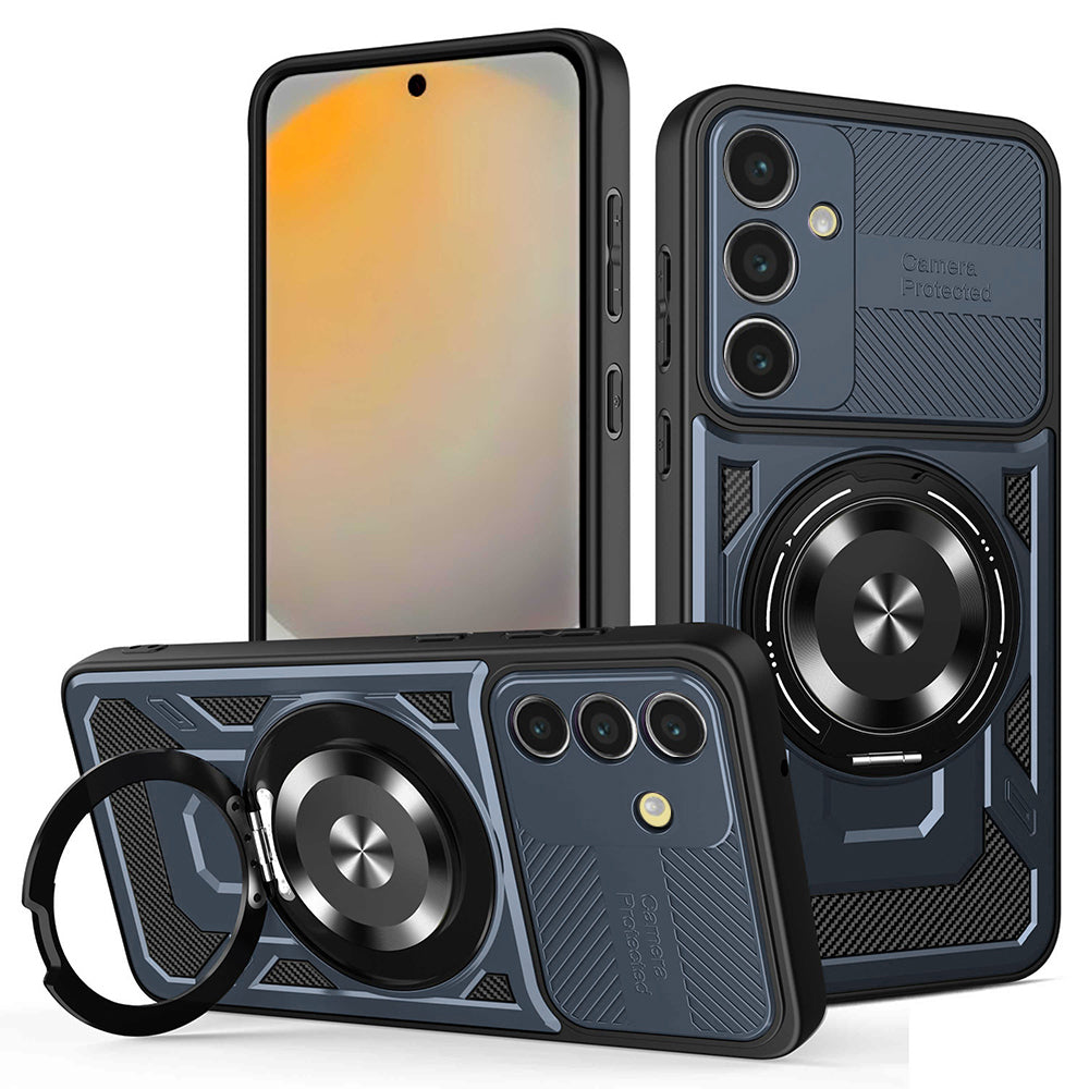 Husa pentru Samsung Galaxy S24 FE S721, Techsuit, RuggedCam, Albastra