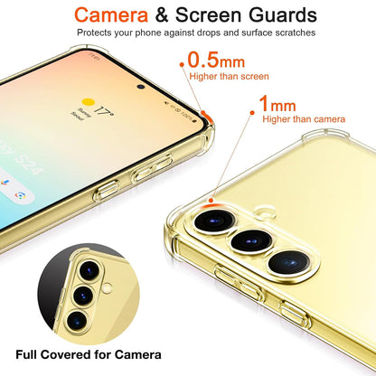 Husa pentru Samsung Galaxy S24 FE S721, Techsuit, Shockproof Clear, Transparenta