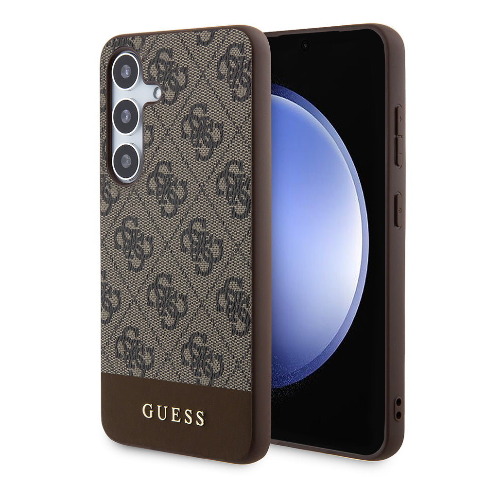 Husa pentru Samsung Galaxy S24+ S926, Guess, 4G Stripe, Maro