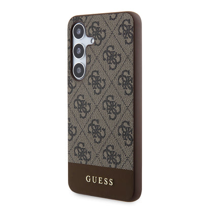 Husa pentru Samsung Galaxy S24+ S926, Guess, 4G Stripe, Maro