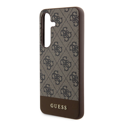 Husa pentru Samsung Galaxy S24+ S926, Guess, 4G Stripe, Maro