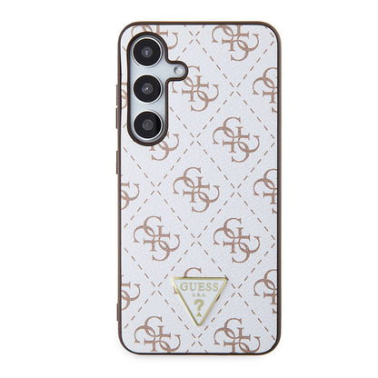 Husa pentru Samsung Galaxy S24+ S926, Guess, 4G Triangle Logo, Alba