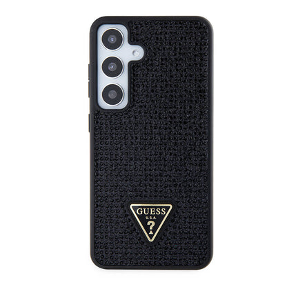 Husa pentru Samsung Galaxy S24+ S926, Guess, Rhinestone Triangle Logo, Neagra
