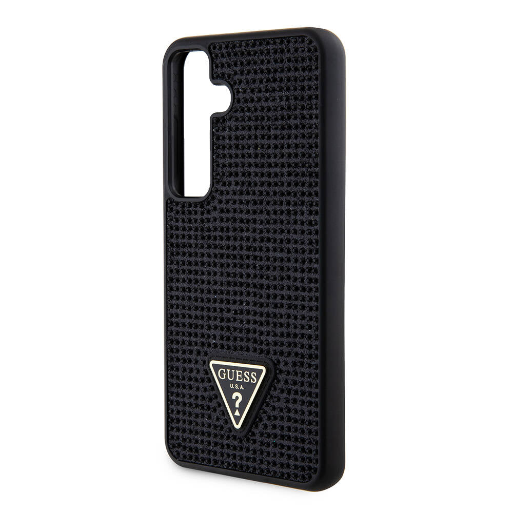 Husa pentru Samsung Galaxy S24+ S926, Guess, Rhinestone Triangle Logo, Neagra