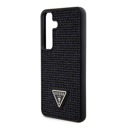 Husa pentru Samsung Galaxy S24+ S926, Guess, Rhinestone Triangle Logo, Neagra