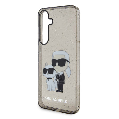 Husa pentru Samsung Galaxy S24+ S926, Karl Lagerfeld, Glitter Karl & Choupette, Albastra