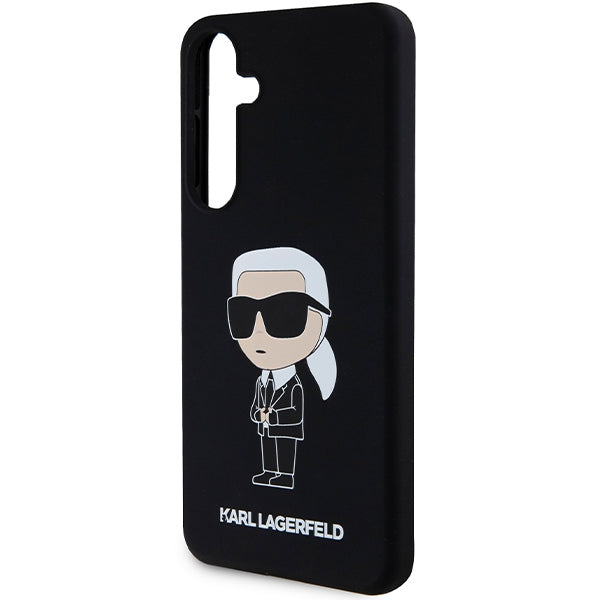 Husa pentru Samsung Galaxy S24+ S926, Karl Lagerfeld, Silicone Ikonik NFT, Neagra