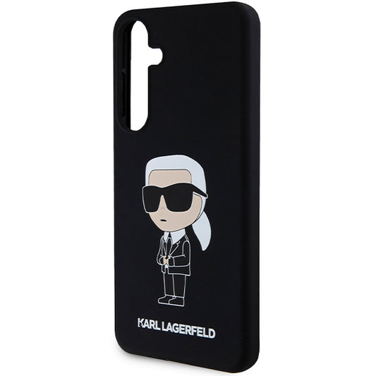 Husa pentru Samsung Galaxy S24+ S926, Karl Lagerfeld, Silicone Ikonik NFT, Neagra