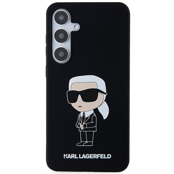 Husa pentru Samsung Galaxy S24+ S926, Karl Lagerfeld, Silicone Ikonik NFT, Neagra