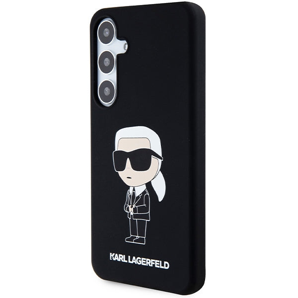 Husa pentru Samsung Galaxy S24+ S926, Karl Lagerfeld, Silicone Ikonik NFT, Neagra