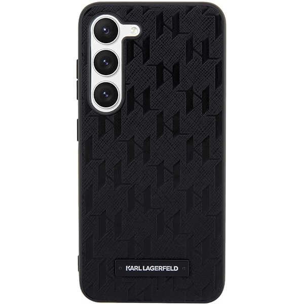 Husa pentru Samsung Galaxy S24+ S926, Karl Lagerfeld, Saffiano Monogram Metal Logo, Neagra