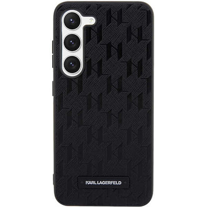 Husa pentru Samsung Galaxy S24+ S926, Karl Lagerfeld, Saffiano Monogram Metal Logo, Neagra
