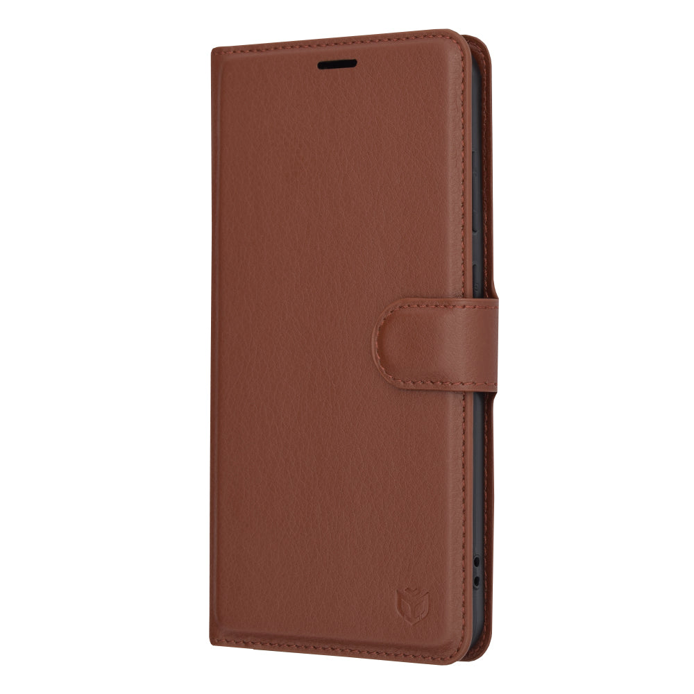 Husa pentru Samsung Galaxy S24+ S926, Techsuit, Leather Folio, Maro