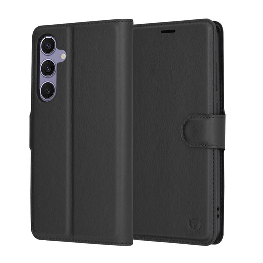 Husa pentru Samsung Galaxy S24+ S926, Techsuit, Leather Folio, Neagra