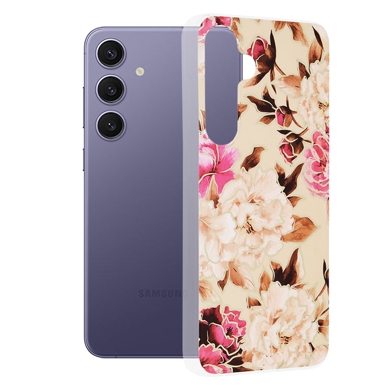 Husa pentru Samsung Galaxy S24+ S926, Techsuit, Marble, Bej