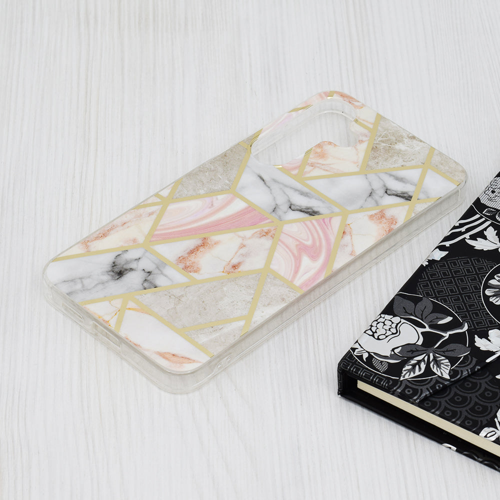 Husa pentru Samsung Galaxy S24+ S926, Techsuit, Marble, Roz