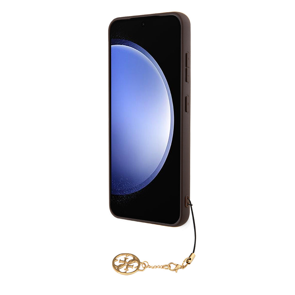 Husa pentru Samsung Galaxy S24 S921, Guess, 4G Charm, Maro