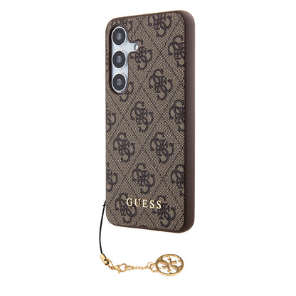 Husa pentru Samsung Galaxy S24 S921, Guess, 4G Charm, Maro