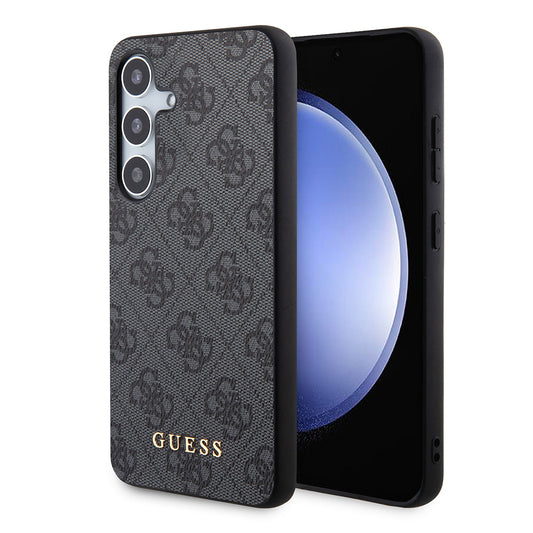 Husa pentru Samsung Galaxy S24 S921, Guess, 4G Metal Gold Logo, Neagra