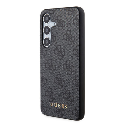 Husa pentru Samsung Galaxy S24 S921, Guess, 4G Metal Gold Logo, Neagra