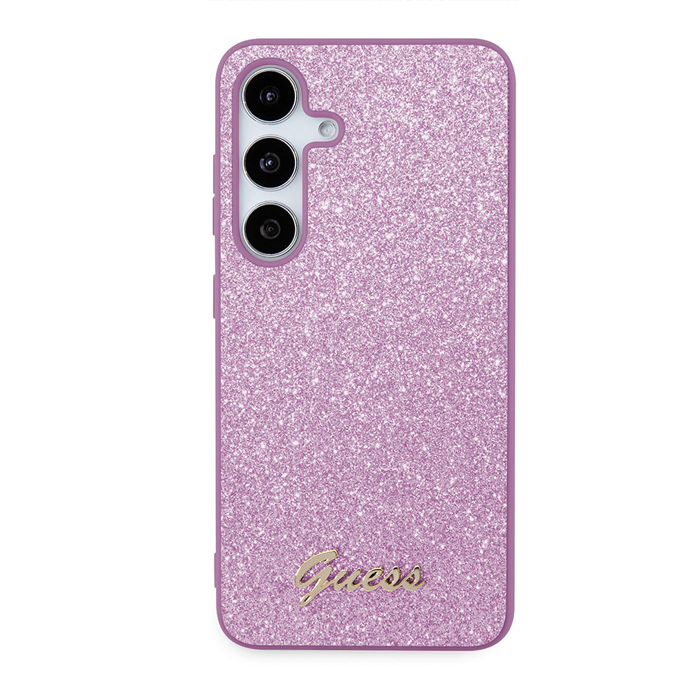 Husa pentru Samsung Galaxy S24 S921, Guess, Glitter Script, Mov