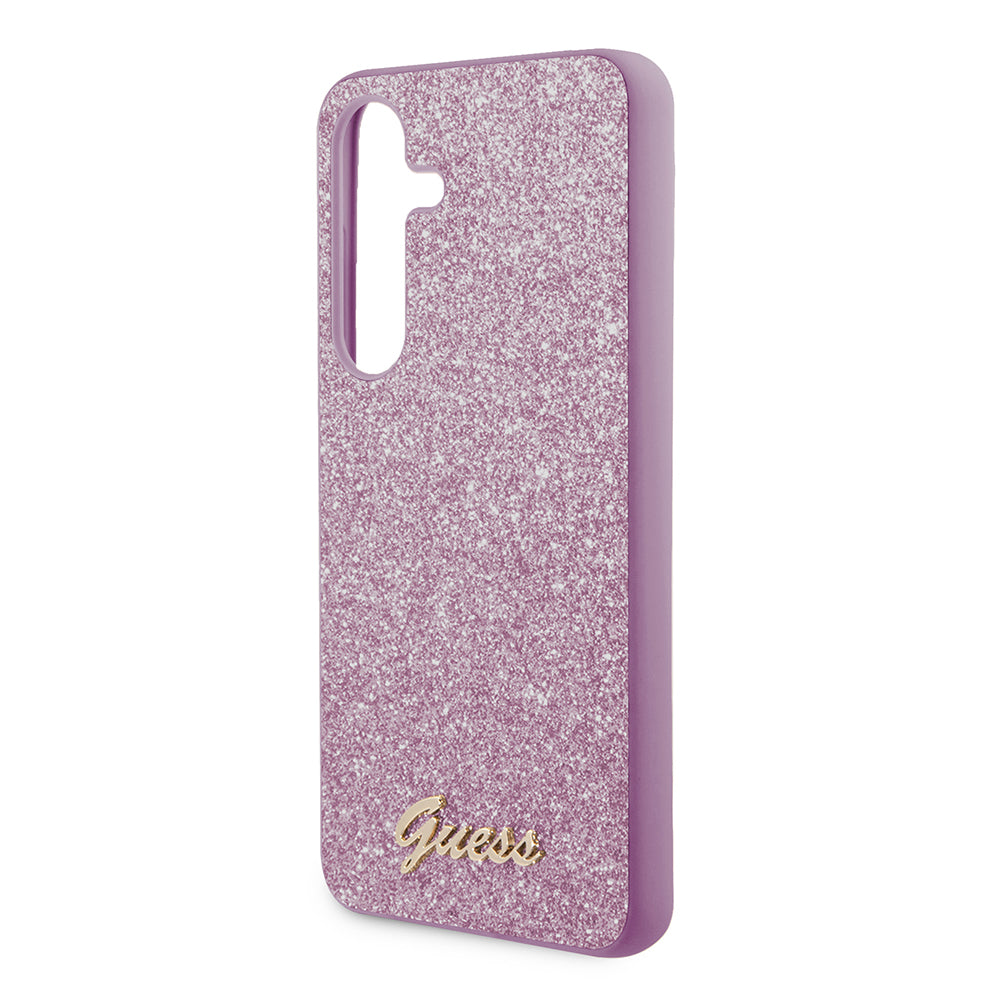 Husa pentru Samsung Galaxy S24 S921, Guess, Glitter Script, Mov