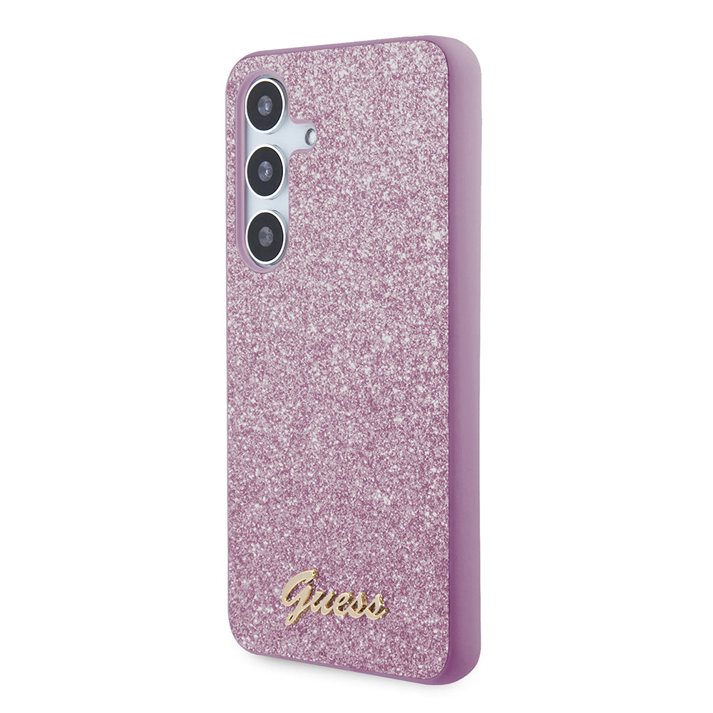 Husa pentru Samsung Galaxy S24 S921, Guess, Glitter Script, Mov