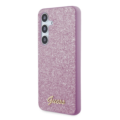 Husa pentru Samsung Galaxy S24 S921, Guess, Glitter Script, Mov