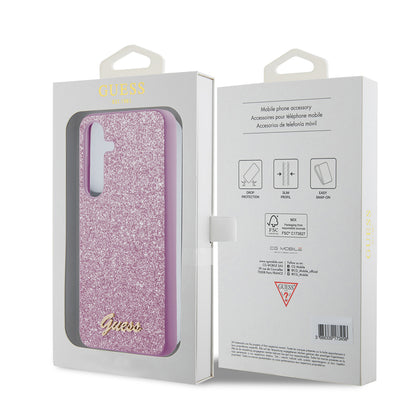 Husa pentru Samsung Galaxy S24 S921, Guess, Glitter Script, Mov