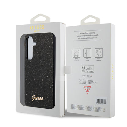 Husa pentru Samsung Galaxy S24 S921, Guess, Glitter Script, Neagra