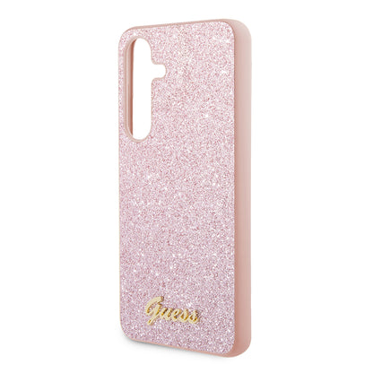 Husa pentru Samsung Galaxy S24 S921, Guess, Glitter Script, Roz