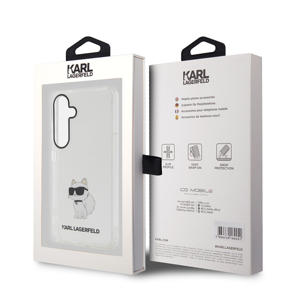 Husa pentru Samsung Galaxy S24 S921, Karl Lagerfeld, IML Luxury Choupette, Transparenta