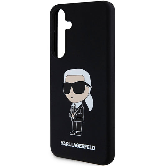 Husa pentru Samsung Galaxy S24 S921, Karl Lagerfeld, Silicone Ikonik NFT, Neagra