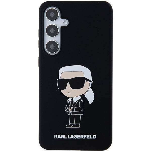 Husa pentru Samsung Galaxy S24 S921, Karl Lagerfeld, Silicone Ikonik NFT, Neagra