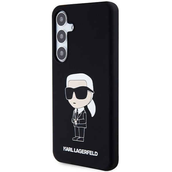 Husa pentru Samsung Galaxy S24 S921, Karl Lagerfeld, Silicone Ikonik NFT, Neagra