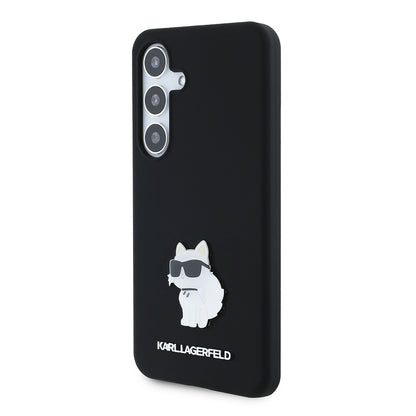 Husa pentru Samsung Galaxy S24 S921, Karl Lagerfeld, Silicone Choupette, Neagra