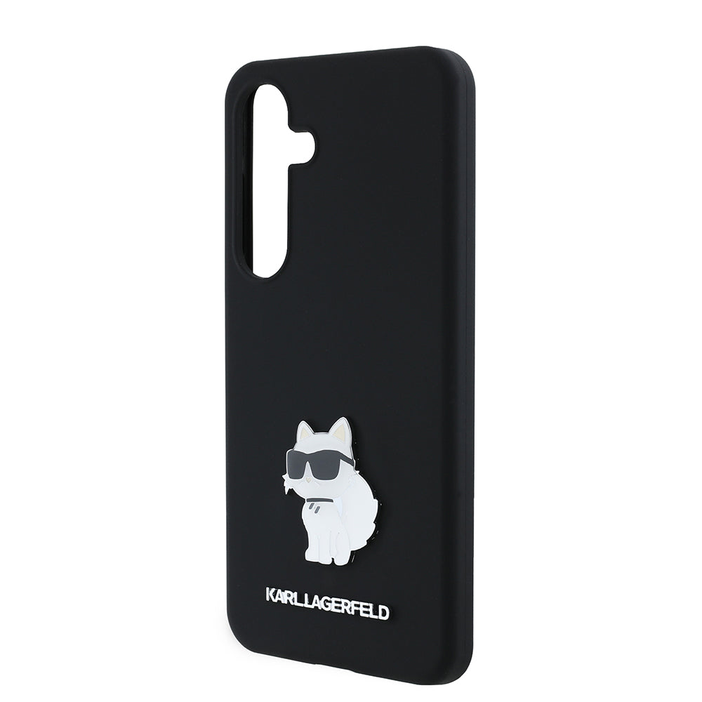 Husa pentru Samsung Galaxy S24 S921, Karl Lagerfeld, Silicone Choupette, Neagra