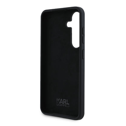 Husa pentru Samsung Galaxy S24 S921, Karl Lagerfeld, Silicone Ikonik Karl Metal, Neagra