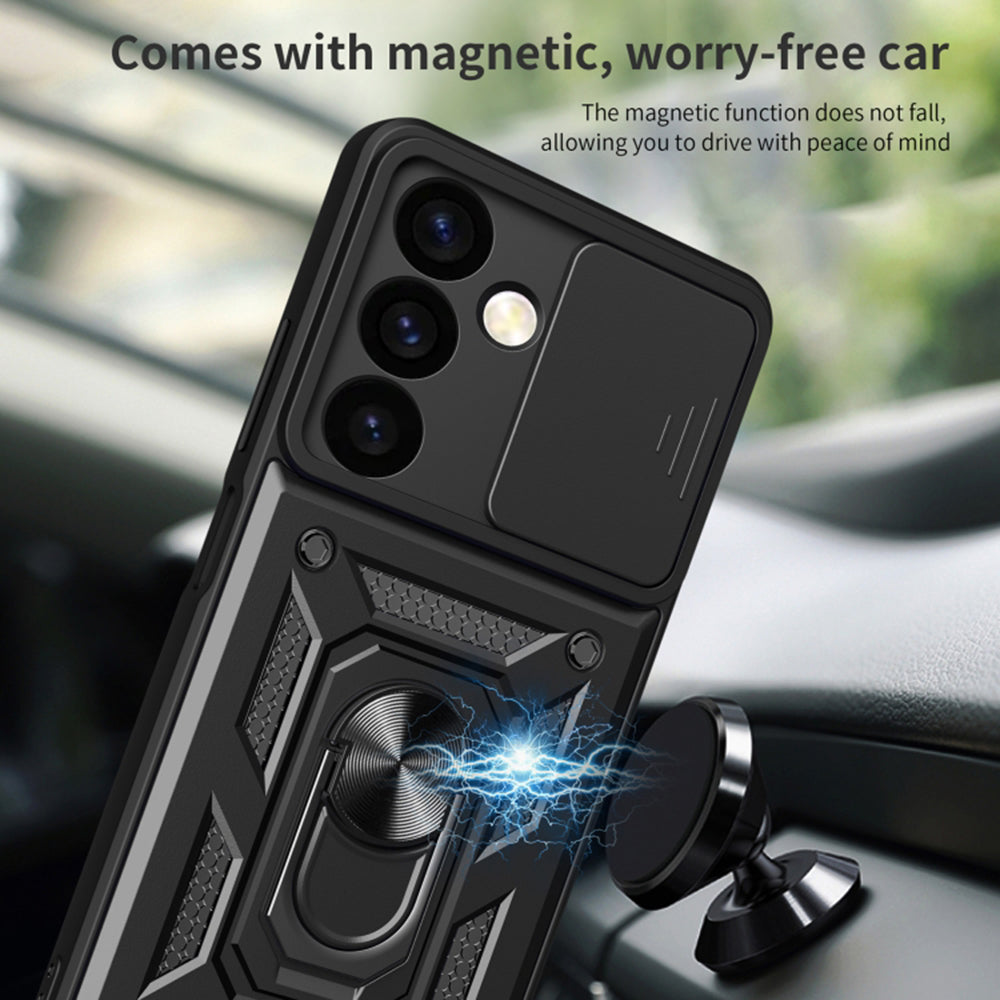 Husa pentru Samsung Galaxy S24 S921, Techsuit, CamShield, Neagra