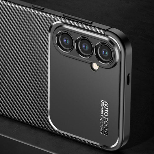 Husa pentru Samsung Galaxy S24 S921, Techsuit, CarbonFiber, Neagra