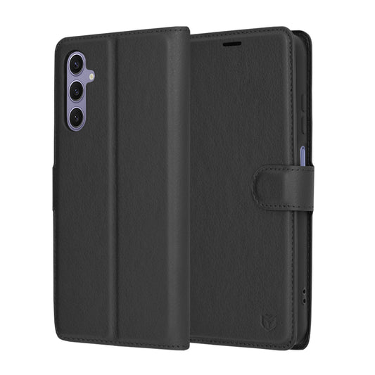 Husa pentru Samsung Galaxy S24 S921, Techsuit, Leather Folio, Neagra