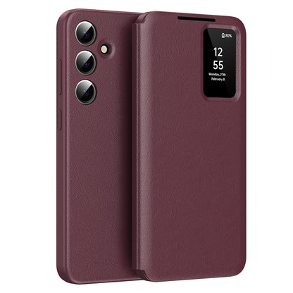 Husa pentru Samsung Galaxy S24 S921, Techsuit, SmartView, Rosie