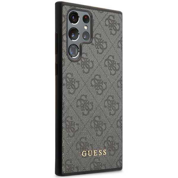 Husa pentru Samsung Galaxy S24 Ultra S928, Guess, 4G Metal Gold Logo, Neagra