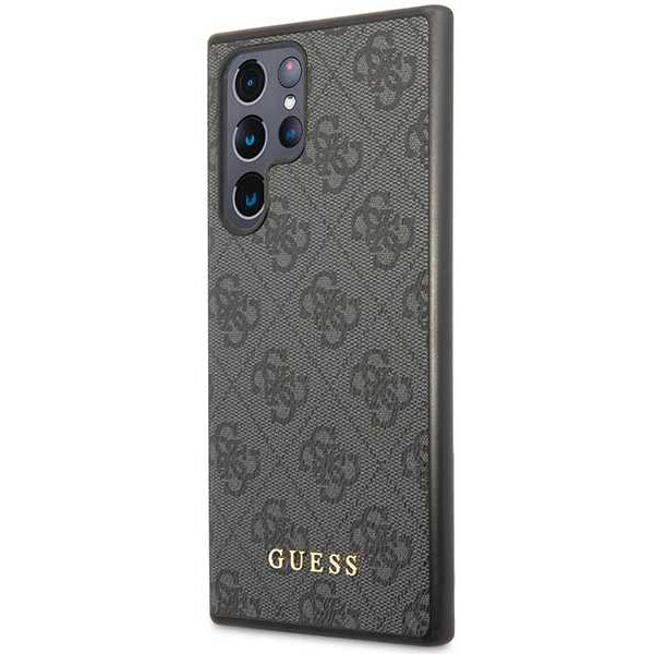 Husa pentru Samsung Galaxy S24 Ultra S928, Guess, 4G Metal Gold Logo, Neagra