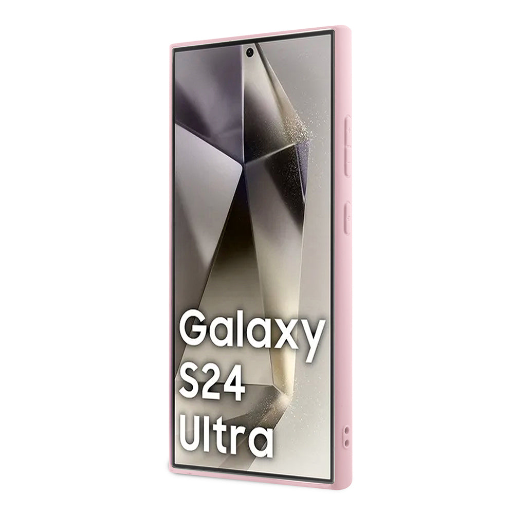 Husa pentru Samsung Galaxy S24 Ultra S928, Guess, Glitter Script, Aurie